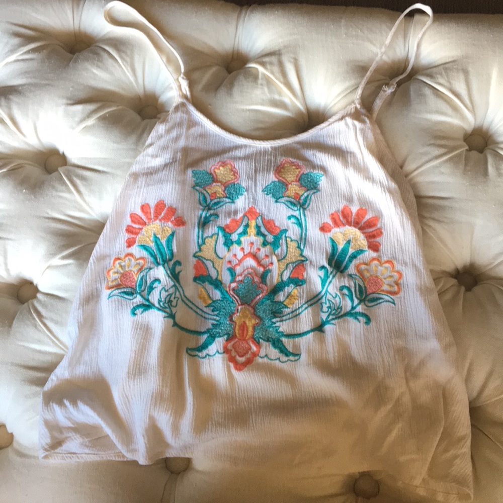 flying tomato embroidered tank